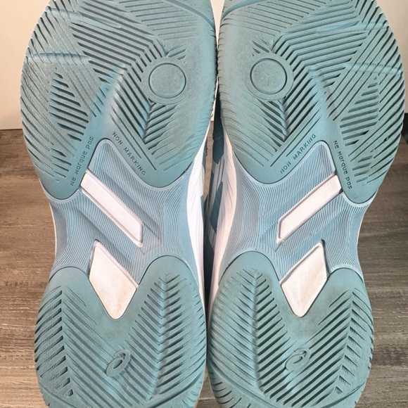 ASICS Gel Game 9 Women's 8/big kids 7/EU40 tennis shoes saba blue EUC - Picture 8 of 9